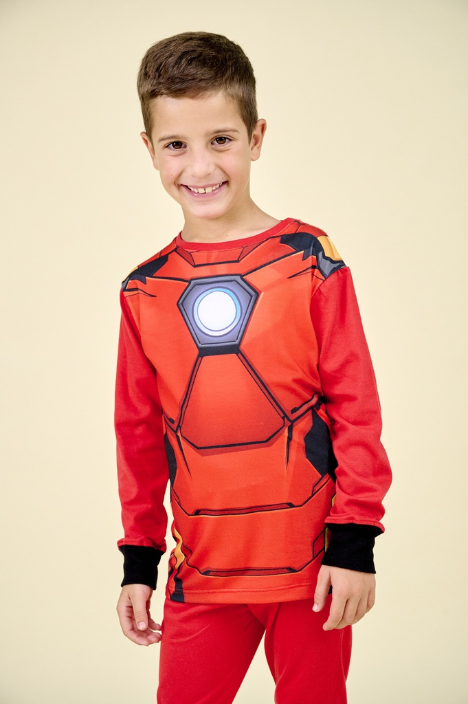 INV. PIJAMA DE JERSEY MODAL DISFRAZ ML AVENGERS &quot;IRON MAN&quot;