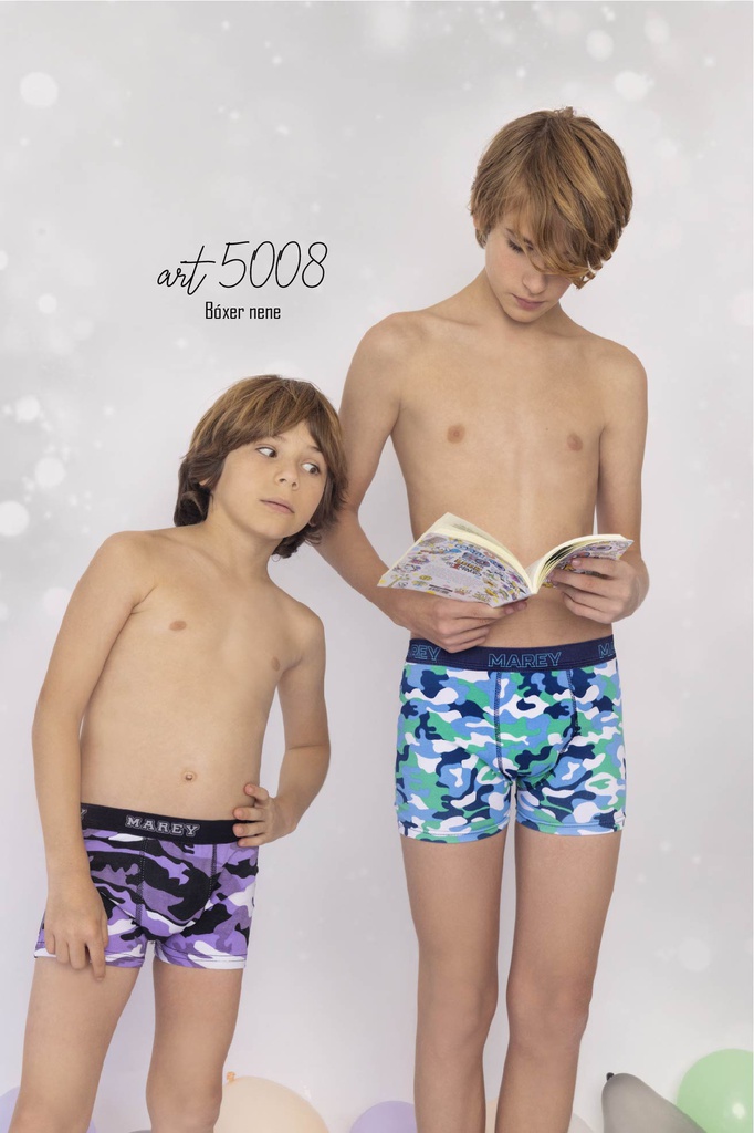 BOXER NIÑO ALG Y LYCRA "CAMUFLADO"
