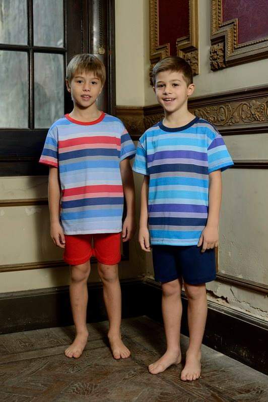 VER. PIJAMA JERSEY MANGAS CORTAS RAYADO