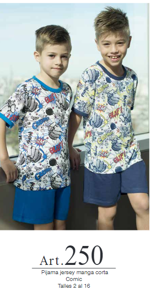 VER. PIJAMA JERSEY MANGA CORTA COMIC