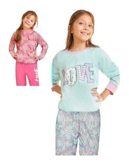 DESCUENTO 15% LIQUIDACION DE TEMPORADA! I INV. PIJAMA JERSEY ESTAMPADO "LOVE"