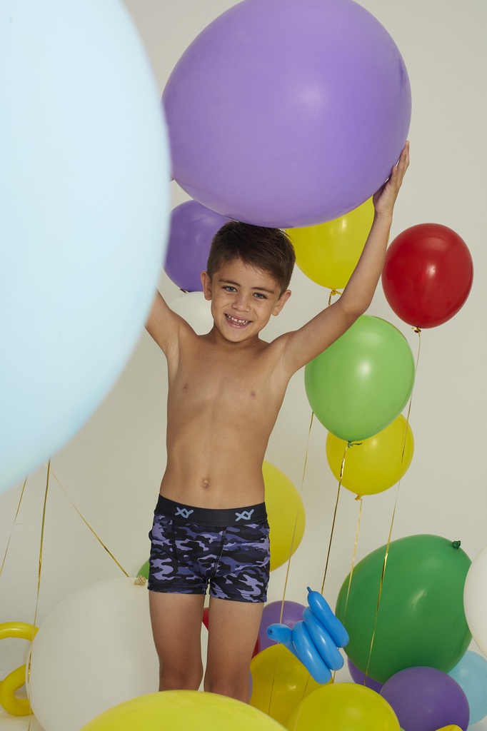 Bóxer niño algodón-lycra estampado "CAMUFLADO"