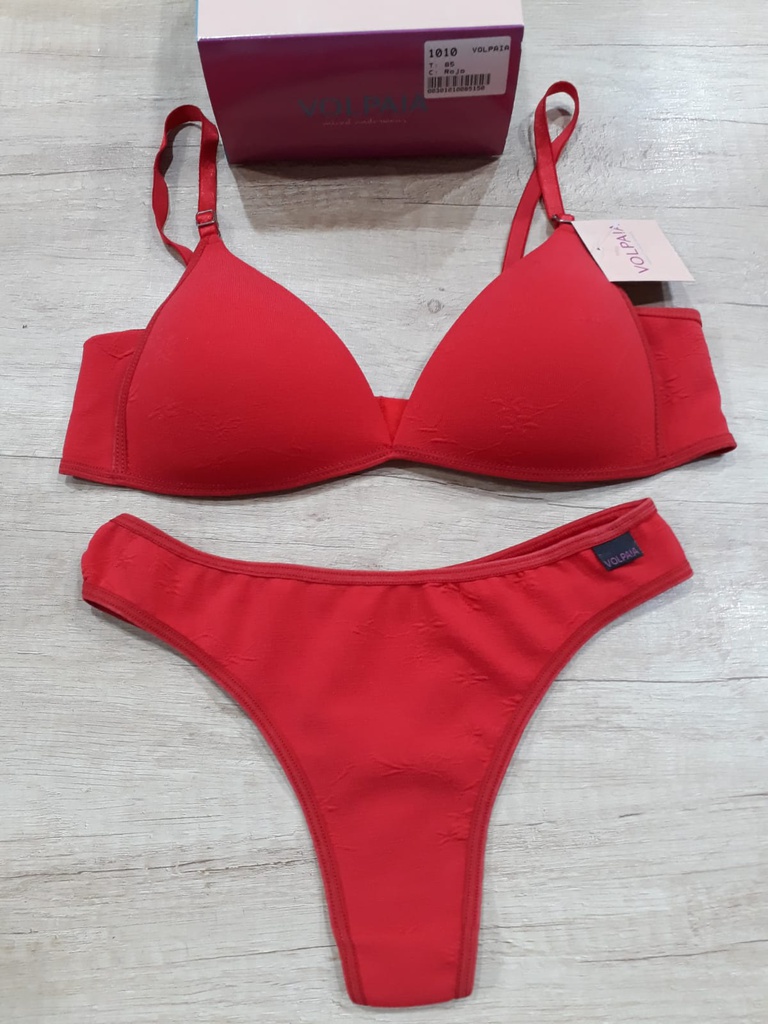 Conjunto triangulo microfibra jacquard