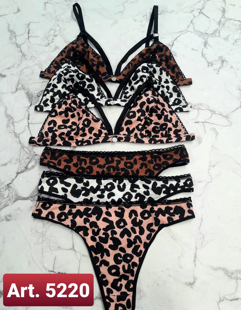 CONJUNTO BRALETTE MICROFIBRA ESTAMPADA