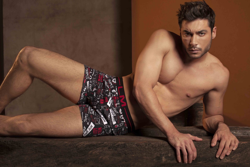 **NO ENTRA MAS**  BOXER DE ALG.LYCRA ESTAMPADO LODYBOMB