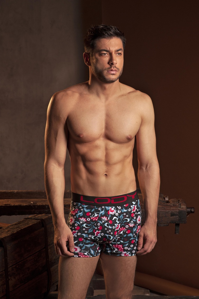 BOXER DE ALG.LYCRA ESTAMPADO ORNAMENTAL