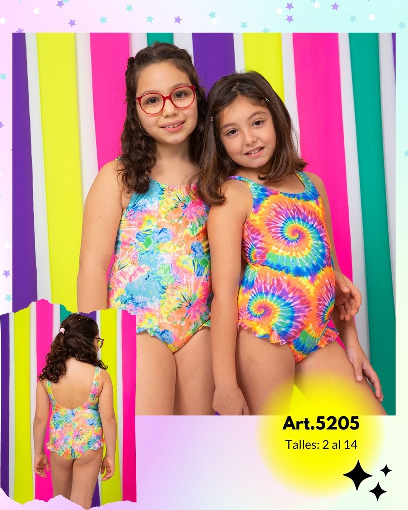 BLACK! -15% OFF !! - MALLA ENTERA NENA ESTAMPADO BATIK