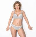 CONJUNTO TASA SOFT CON BASE DE ALGODON Y  LYCRA CON PUNTILLA Y COLALES