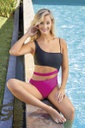 DESCUENTO -15 % OFF !! VER. MALLA  TRIKINI DE TRICOT LISO COMBINADA COLALES