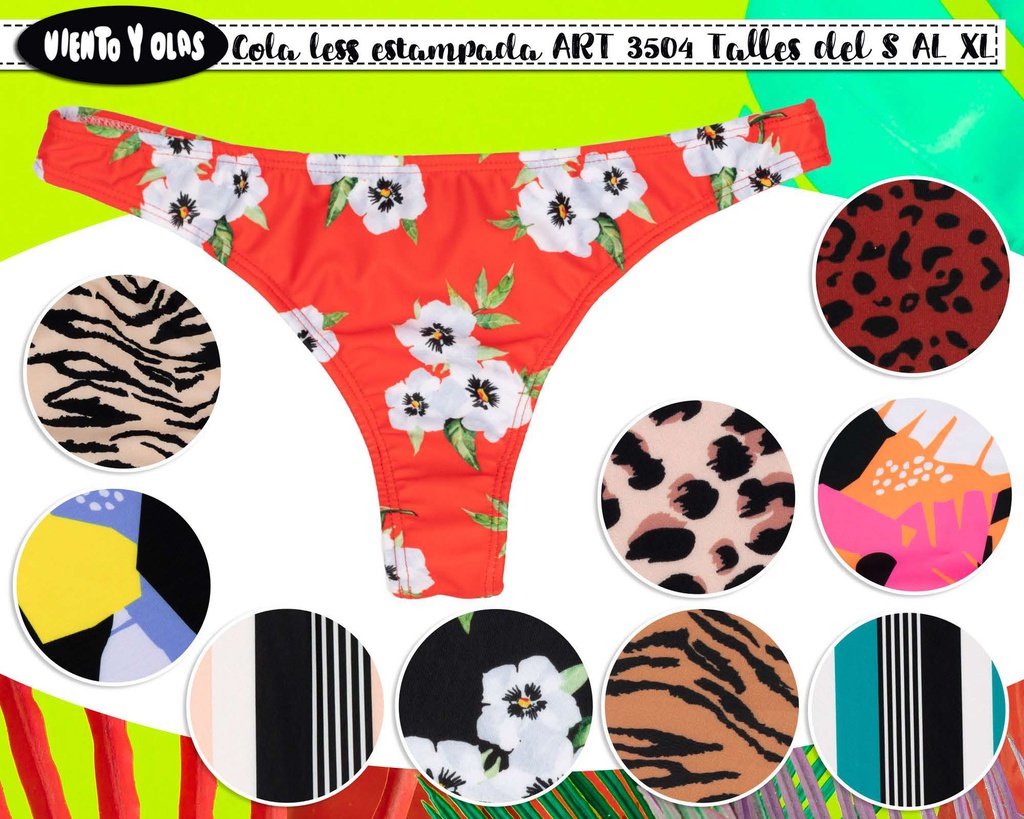 PROMO 6 X $14.994  -15% DESCUENTO ! MALLA COLALES ESTAMPADA