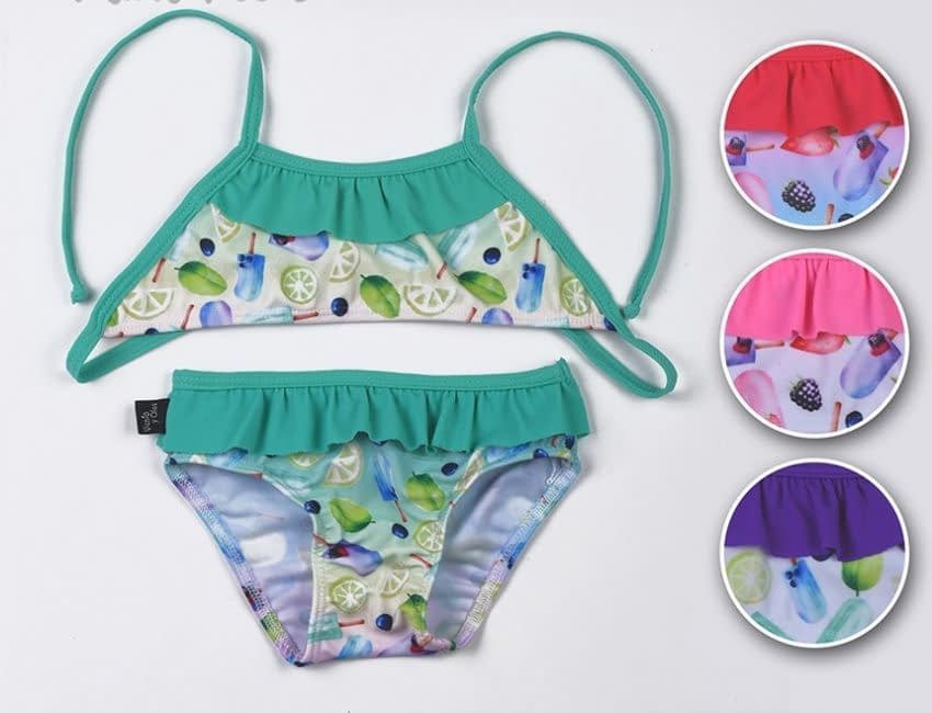 MALLA BIKINI BEBÉ ESTAMPADO HELADOS. 
                    