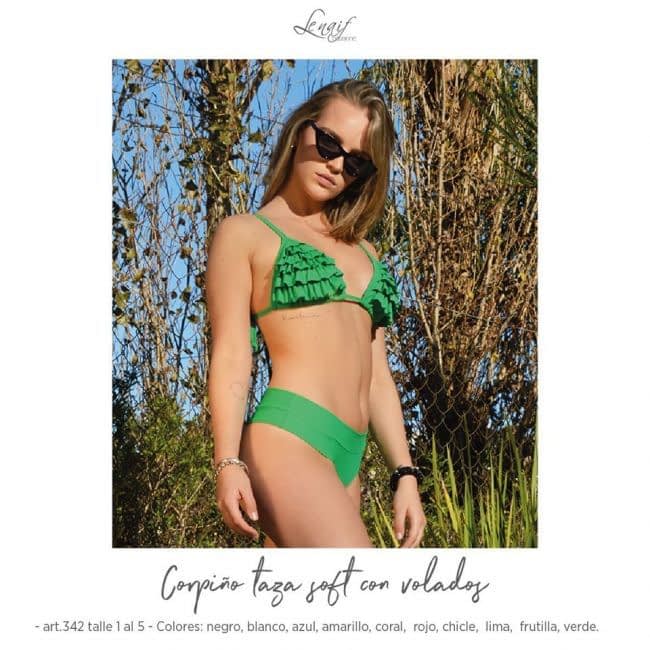 BLACK! -15% OFF !! - MALLA TRIANGULITO SOFT VOLADOS LISA