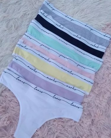 PACK X 7 COLALES DE ALGODON 1 PARA CADA DIA DE LA SEMANA - EVERY WEEK