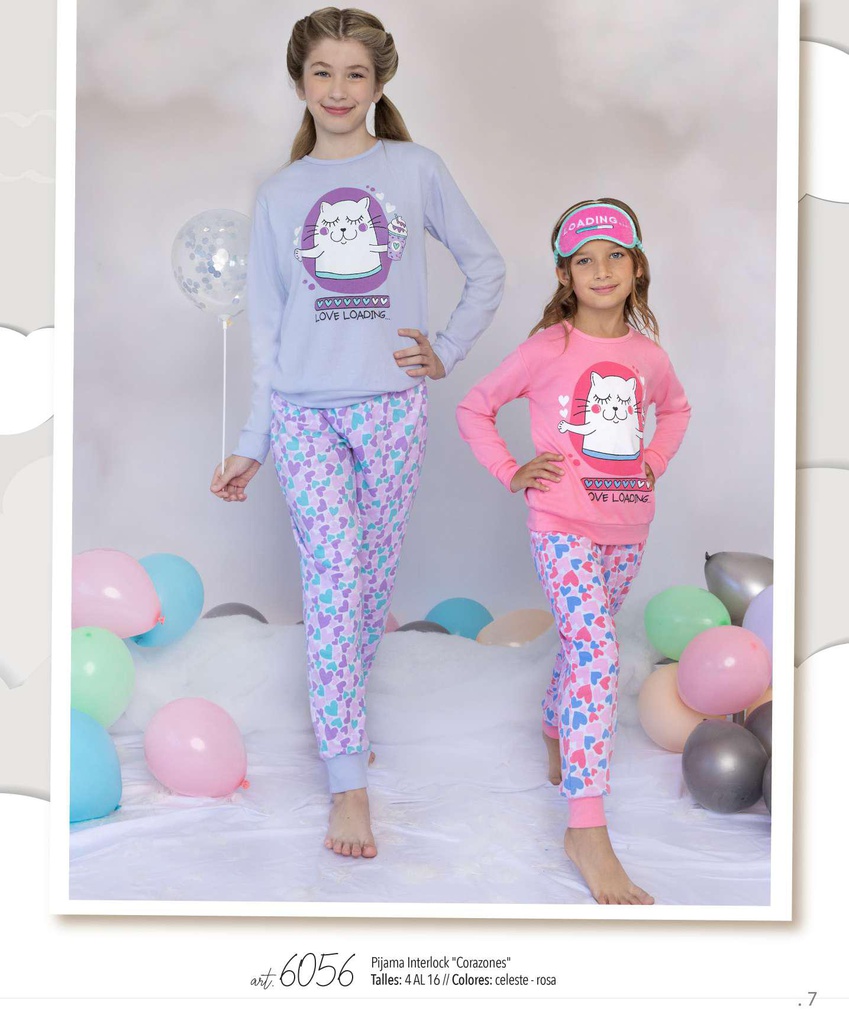 INV. PIJAMA INTERLOCK &quot;CORAZONES&quot;