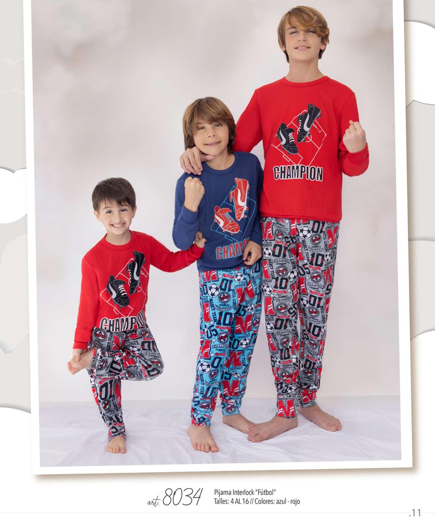 INV. PIJAMA INTERLOCK &quot;FUTBOL&quot;