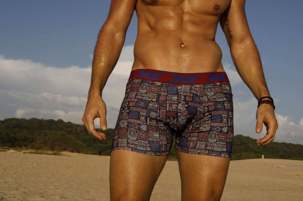 BOXER ALGODÓN-LYCRA / PINZA CENTRAL &quot;AZTECA&quot;  -