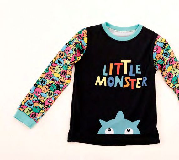 PIJAMA T.14 COMBINADO DE DOS PIEZAS CON PUÑO Y ESTAMPADO &quot;MONSTER&quot;