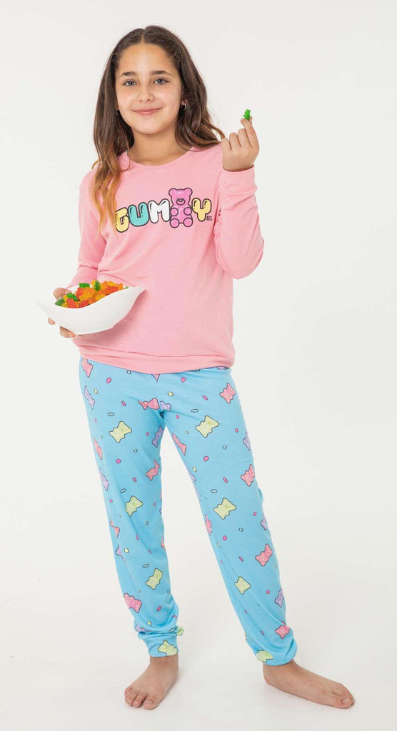 LIQUIDACION ! - INV. PIJAMA NENA CON PANTALON ESTAMPADO "GUMMY"