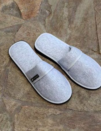 LIQUIDACION ! - INV. Pantufla volcada lisa con vivo contracolor y plantilla soft