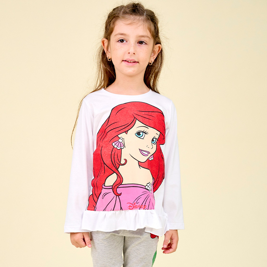  INV. REMERA DE JERSEY ML ESTAMAPADA "PRINCESAS"