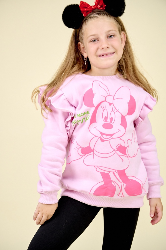 INV. BUZO DE FRISA CR ESTAMPADO &quot;MINNIE&quot; CON VOLADOS