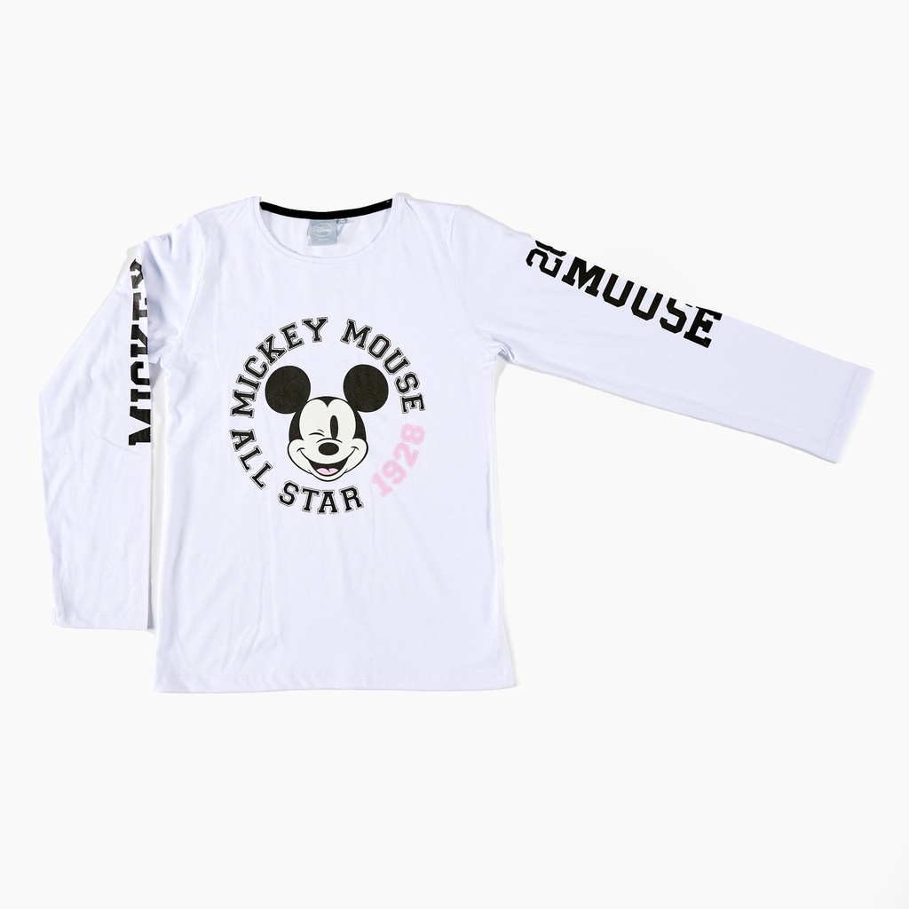 LIQUIDACION ! - INV. REMERA DE JERSEY ML TRIPLE ESTAMPA &quot;DISNEY&quot; TEENS