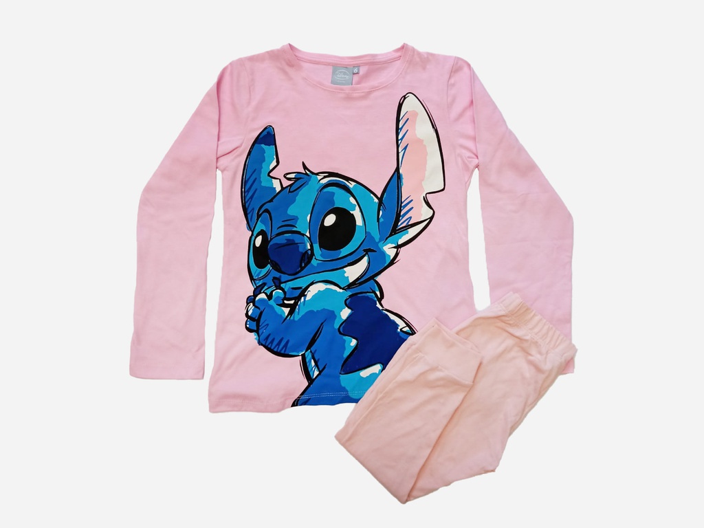 INV. PIJAMA DE JERSEY ML CON ESTAMPA &quot;STITCH&quot; Y PANTALON LISO
