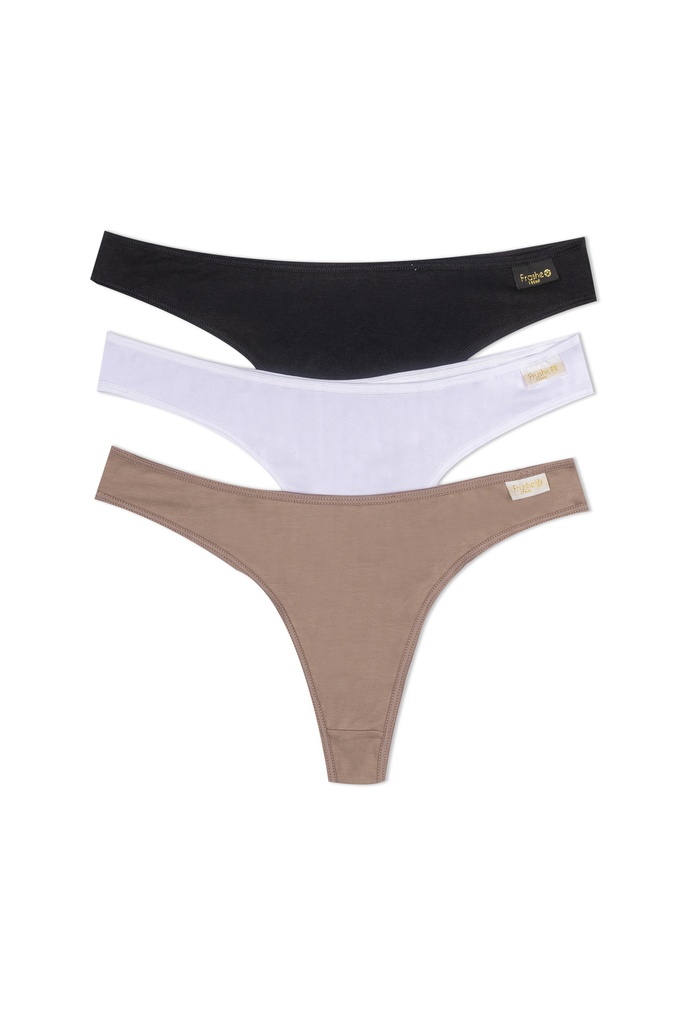 PACK X3 COLALES DE ALGODON LYCRA LISO