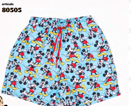 VER. SHORT DE BAÑO SUBLIMADO &quot;MICKEY&quot; AJUSTABLE CON CORDON 