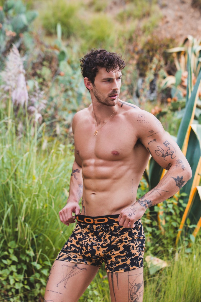 BOXER DE ALGODON LYCRA ESTAMPADO SALPICADOS