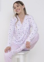 INV. PIJAMA CONJUNTO MANGA LARGA CON PUNTILLA Y BORDADO ESTAMPA &quot;MELISSA&quot;