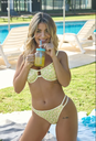 MALLA CONJUNTO CORPIÑO SIN TAZA ESTAMPADO CON ARO Y COLALES "ROXY"