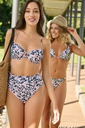 MALLA CONJUNTO CORPIÑO CON TAZA Y CULOTELESS TIRO ALTO ESTAMPADO "ZENDA"