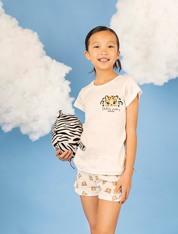 VER. PIJAMA NENA REMERA Y SHORT DE MORLEY ESTAMPADO 