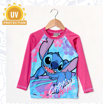 VER. REMERA MANGAS LARGAS PROTECCION UV &quot;STITCH&quot;