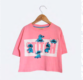 VER. REMERA DE ALGODÓN ESTAMPADA &quot;STITCH&quot;