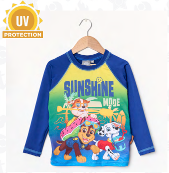 VER. REMERA MANGAS LARGAS PROTECCION UV &quot;PAW PATROL&quot;