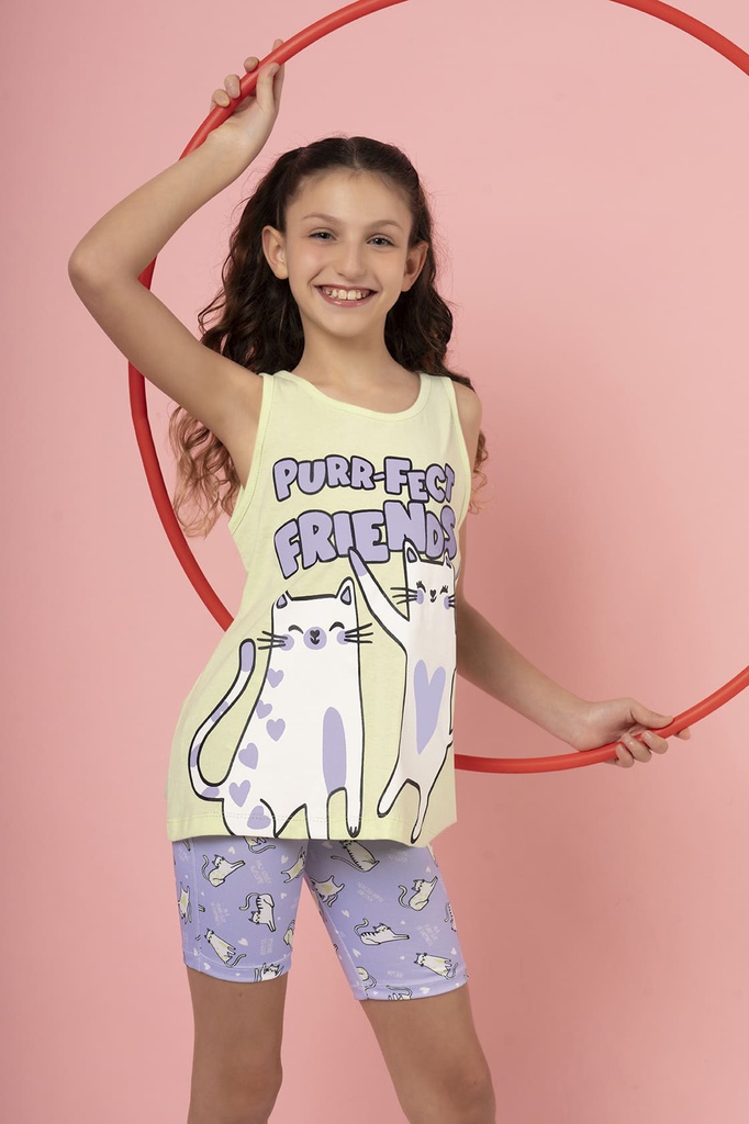 VER. PIJAMA NENA MUSCULOSA Y CALZA