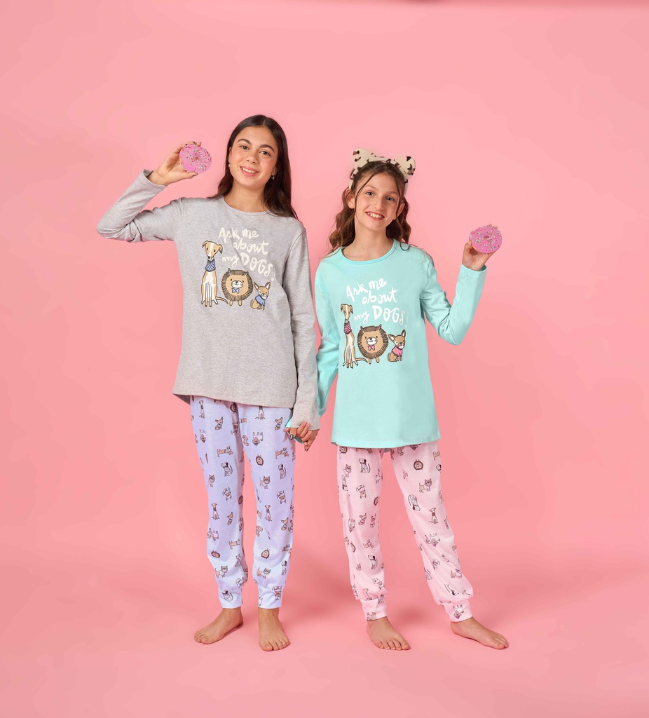 DESCUENTO 10% LIQUIDACION DE TEMPORADA!  INV. PIJAMA ESTAMPADO "PERRITOS"