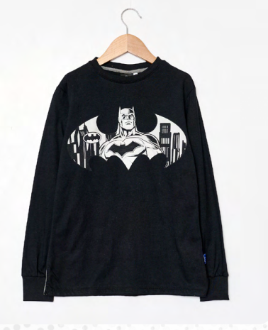 LIQUIDACION ! - INV. REMERA DE ALGODÓN CON DOBLE ESTAMPA "BATMAN"