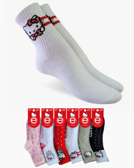 MEDIA 1/3 ESTAMPADA DAMA "HELLO KITTY"