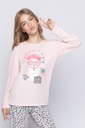 DESCUENTO 10% LIQUIDACION DE TEMPORADA! INV. PIJAMA NENA DE ALGODON REMERA CON ESTAMPA LOCALIZADA Y PANTALON PRINT