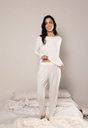 LIQUIDACION ! - INV. PIJAMA DE TELA DESAGUJADA Y PUNTILLA ANGOSTA