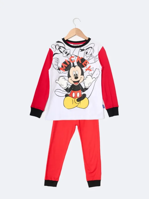 DESCUENTO 10% LIQUIDACION DE TEMPORADA!  INV. PIJAMA DE ALGODÓN CON MANGAS COMBINADAS Y PANTALON LISO "MICKEY"