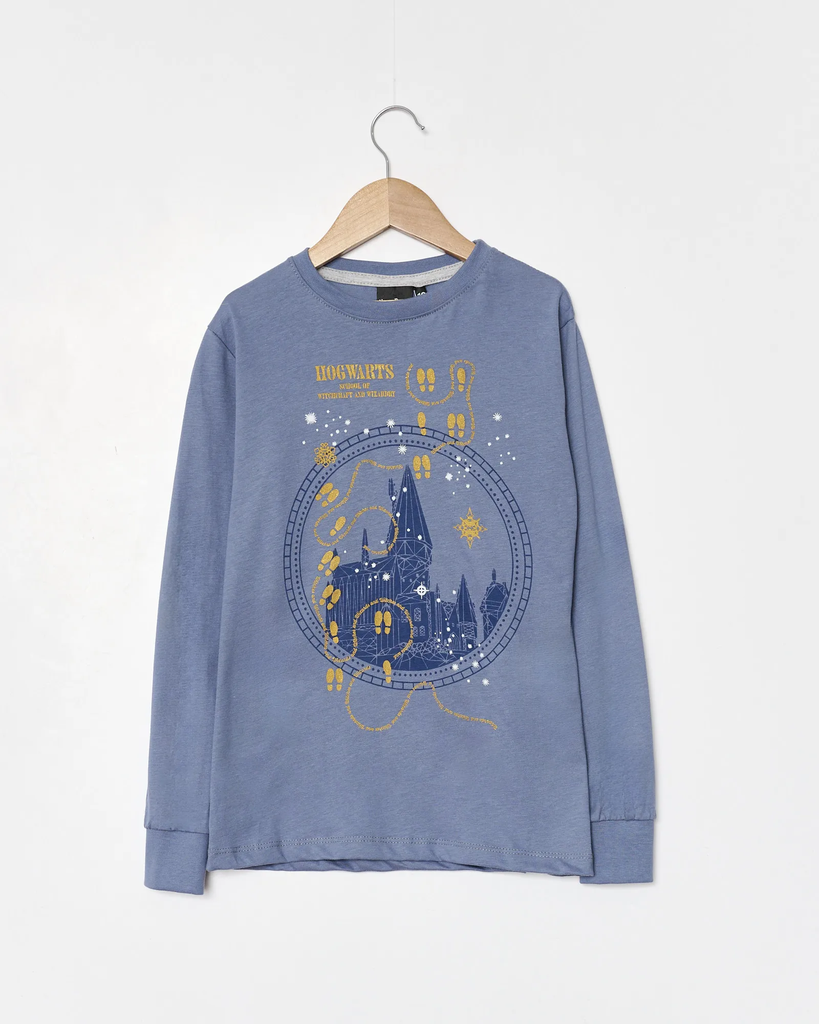  INV. PIJAMA DE ALGODÓN ESTAMPA CON GLITTER "HARRY POTTER"