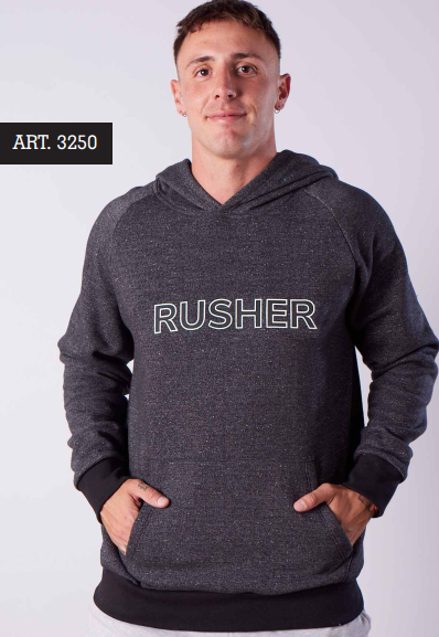 INV. -15%OFF - BUZO  DE HOMBRE CANGURO DE FRISA JASPEADA