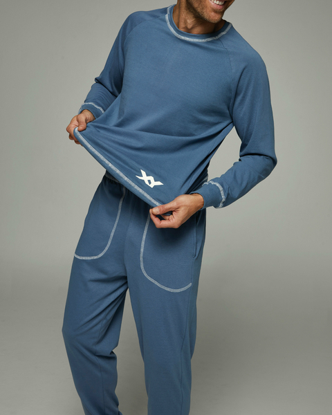 LIQUIDACION ! - INV. PIJAMA HOMBRE LISO CON PUÑOS