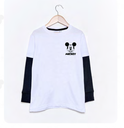 DESCUENTO 15% LIQUIDACION DE TEMPORADA! I INV. REMERA DE ALGODÓN CON BAJO MANGA "MICKEY"