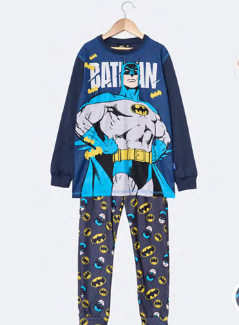 LIQUIDACION ! - INV. PIJAMA DE ALGODÓN Y MODAL SUBLIMADO &quot;BATMAN&quot;