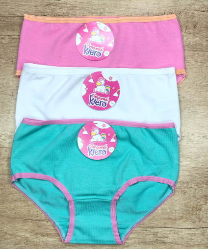 PACK X3 VEDETINA NENA DE ALGODÓN Y LYCRA LISA